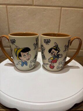 Genuine Original Authentic Disney PINOCCHIO Mug Animators Sketch Rare 2014 x 2